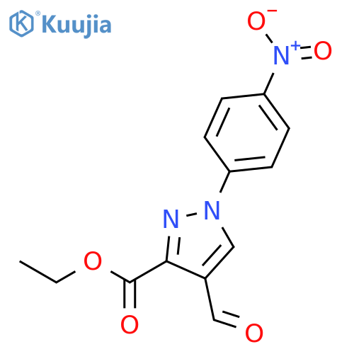 1H-Pyrazole-3-carboxylic acid, 4-formyl-1-(4-nitrophenyl)-, ethyl ester structure