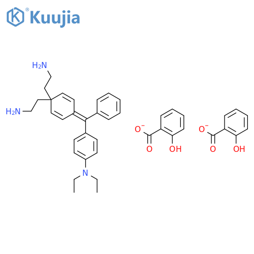 [4-[4-(diethylamino)benzhydrylidene]cyclohexa-2,5-dien-1-ylidene]diethylammonium salicylate structure