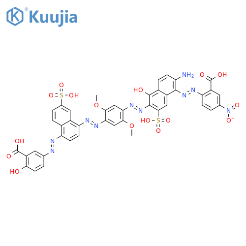 Benzoic acid,2-[[2-amino-6-[[4-[[4-[(3-carboxy-4-hydroxyphenyl)azo]-7-sulfo-1-naphthalenyl]azo]-2,5-dimethoxyphenyl]azo]-5-hydroxy-7-sulfo-1-naphthalenyl]azo]-5-nitro-(9CI) structure