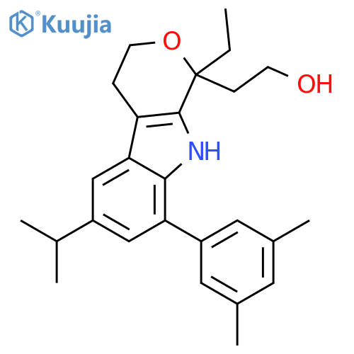 Pyrano[3,4-b]indole-1-ethanol,8-(3,5-dimethylphenyl)-1-ethyl-1,3,4,9-tetrahydro-6-(1-methylethyl)- structure