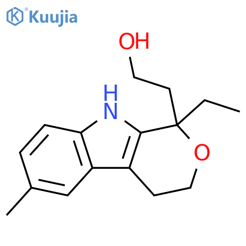 Pyrano[3,4-b]indole-1-ethanol, 1-ethyl-1,3,4,9-tetrahydro-6-methyl- structure