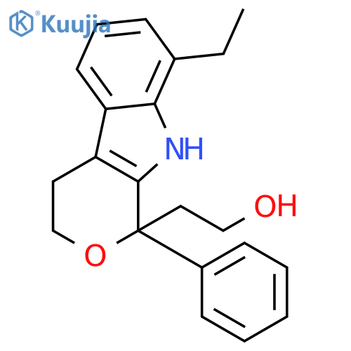 Pyrano[3,4-b]indole-1-ethanol, 8-ethyl-1,3,4,9-tetrahydro-1-phenyl- structure