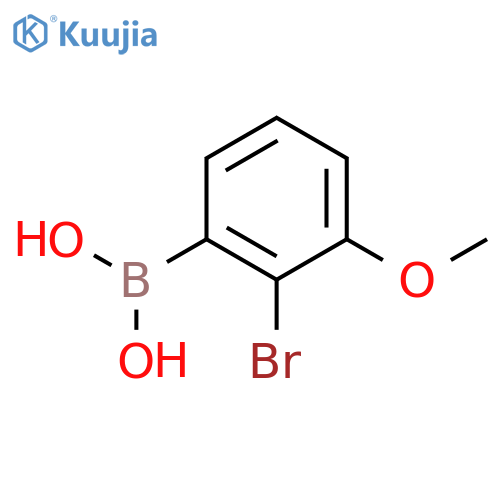 Boronic acid, (2-bromo-3-methoxyphenyl)- structure