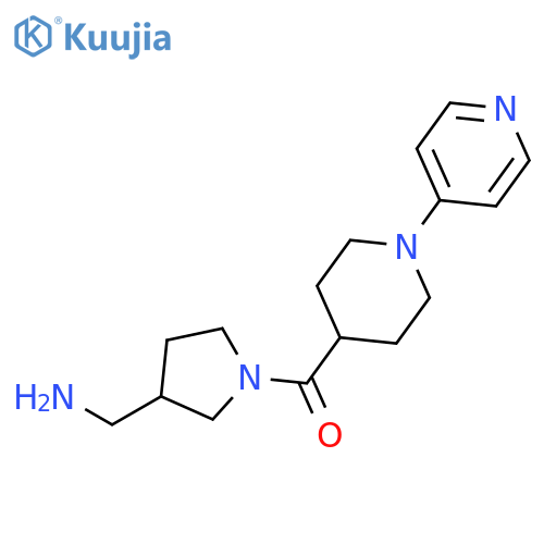 3-Pyrrolidinemethanamine, 1-[[1-(4-pyridinyl)-4-piperidinyl]carbonyl]- structure