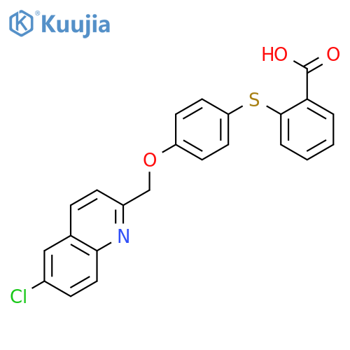 BENZOIC ACID, 2-[[4-[(6-CHLORO-2-QUINOLINYL)METHOXY]PHENYL]THIO]- structure
