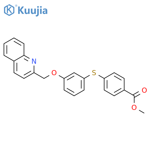 Benzoic acid, 4-[[3-(2-quinolinylmethoxy)phenyl]thio]-, methyl ester structure