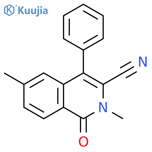 3-Isoquinolinecarbonitrile, 1,2-dihydro-2,6-dimethyl-1-oxo-4-phenyl- structure