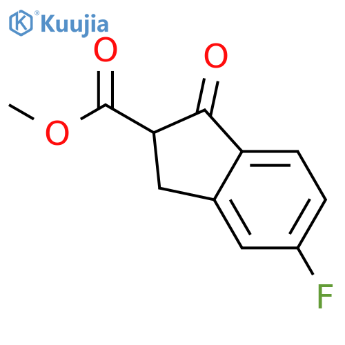 methyl 5-fluoro-1-oxo-2,3-dihydro-1H-indene-2-carboxylate structure