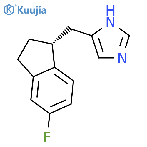1H-IMIDAZOLE, 4-[[(1R)-5-FLUORO-2,3-DIHYDRO-1H-INDEN-1-YL]METHYL]- structure