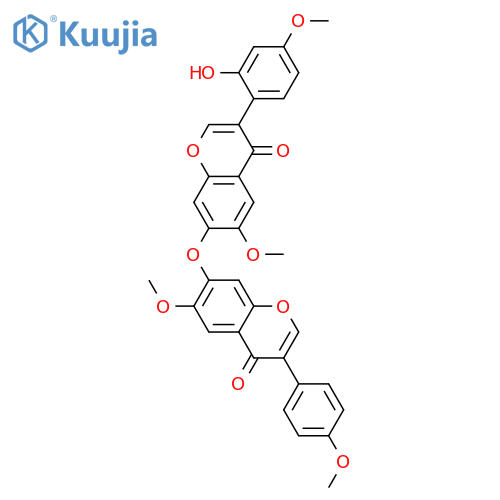 2',4',4''',6,6''-Pentahydroxy-(7→O→7'')-biisoflavone; 4',4''',6,6''-Tetra-Me ether structure