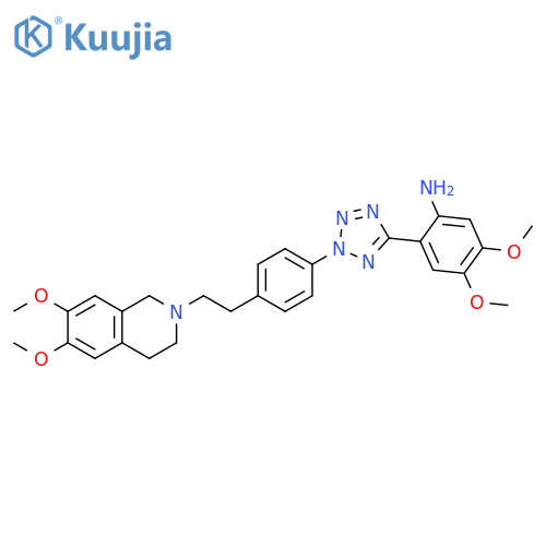 2-(2-(4-(2-(6,7-Dimethoxy-3,4-Dihydroisoquinolin-2(1H)-Yl)Ethyl)Phenyl)-2H-Tetrazol-5-Yl)-4,5-Dimethoxyaniline structure