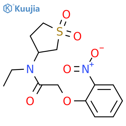 N-(1,1-dioxo-1lambda6-thiolan-3-yl)-N-ethyl-2-(2-nitrophenoxy)acetamide structure