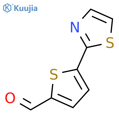 5-(1,3-thiazol-2-yl)thiophene-2-carbaldehyde structure