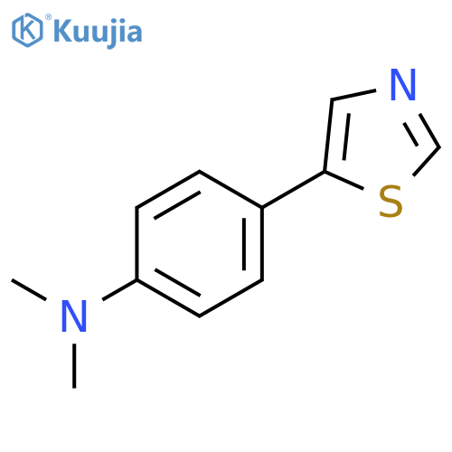 BENZENAMINE, N,N-DIMETHYL-4-(5-THIAZOLYL)- structure