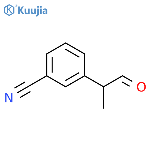 3-(1-oxopropan-2-yl)benzonitrile structure