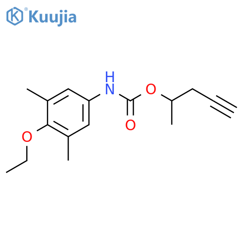 Carbamic acid, (4-ethoxy-3,5-dimethylphenyl)-, 1-methyl-3-butynyl ester structure