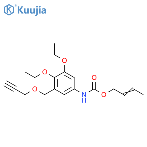 Carbamic acid, [3,4-diethoxy-5-[(2-propynyloxy)methyl]phenyl]-, 2-butenyl ester (9CI) structure