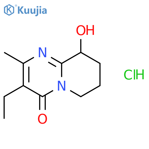 3-Ethyl-6,7,8,9-tetrahydro-9-hydroxy-2-methyl-4H-pyrido1,2-apyrimidin-4-one Hydrochloride structure