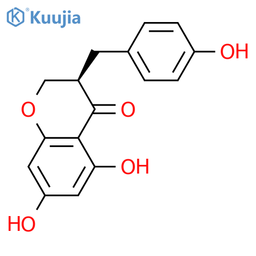 (3R)-5,7-dihydroxy-3-[(4-hydroxyphenyl)methyl]-2,3-dihydrochromen-4-one structure