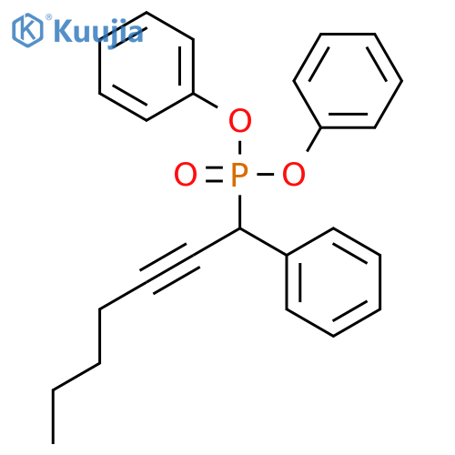 Phosphonic acid, (1-phenyl-2-heptynyl)-, diphenyl ester structure
