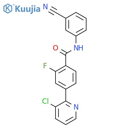 Benzamide, 4-(3-chloro-2-pyridinyl)-N-(3-cyanophenyl)-2-fluoro- structure