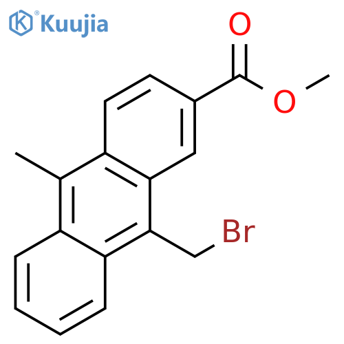 2-ANTHRACENECARBOXYLIC ACID, 9-(BROMOMETHYL)-10-METHYL-, METHYL ESTER structure
