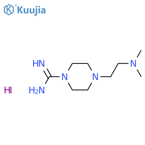 1-Piperazinecarboximidamide,4-[2-(dimethylamino)ethyl]-, hydriodide (1:1) structure