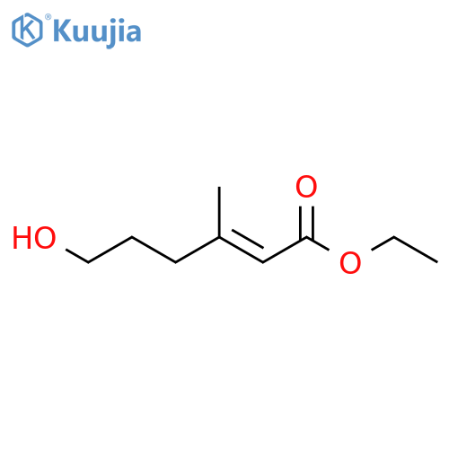2-Hexenoic acid, 6-hydroxy-3-methyl-, ethyl ester, (2E)- structure