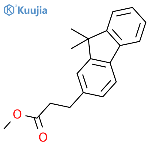 9H-FLUORENE-2-PROPANOIC ACID, 9,9-DIMETHYL-, METHYL ESTER structure
