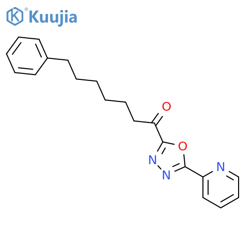 1-Heptanone, 7-phenyl-1-[5-(2-pyridinyl)-1,3,4-oxadiazol-2-yl]- structure
