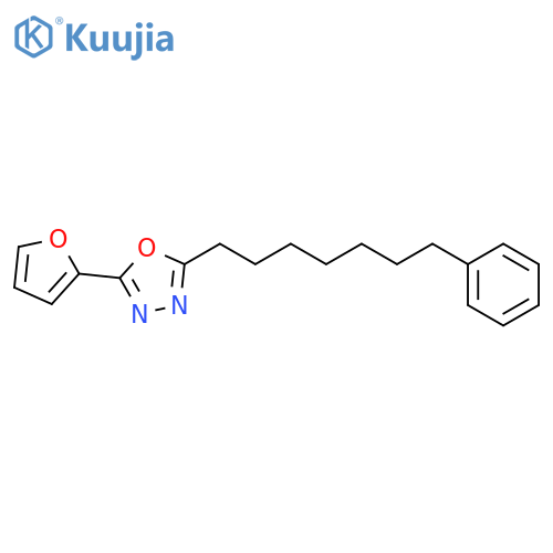 1,3,4-Oxadiazole, 2-(2-furanyl)-5-(7-phenylheptyl)- structure