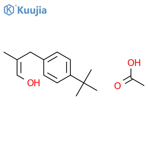 1-Propen-1-ol, 3-[4-(1,1-dimethylethyl)phenyl]-2-methyl-, acetate, (1E)- structure