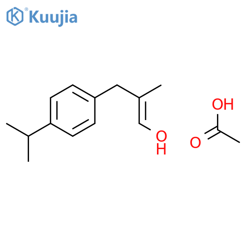 1-Propen-1-ol, 2-methyl-3-[4-(1-methylethyl)phenyl]-, acetate, (1E)- structure