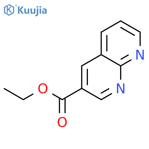 1,8-Naphthyridine-3-carboxylic acid, ethyl ester structure