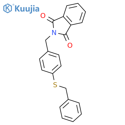 1H-Isoindole-1,3(2H)-dione, 2-[[4-[(phenylmethyl)thio]phenyl]methyl]- structure