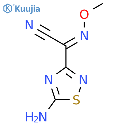2-(5-amino-1,2,4-thiadiazol-3-yl)-(Z)-2-methoxyiminoacetonitrile structure