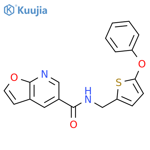 Furo[2,3-b]pyridine-5-carboxamide, N-[(5-phenoxy-2-thienyl)methyl]- structure