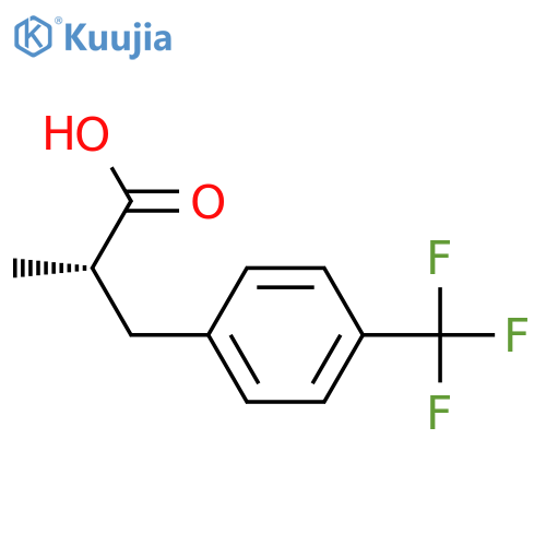 (2S)-2-methyl-3-4-(trifluoromethyl)phenylpropanoic acid structure