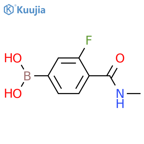 (3-Fluoro-4-(methylcarbamoyl)phenyl)boronic acid structure