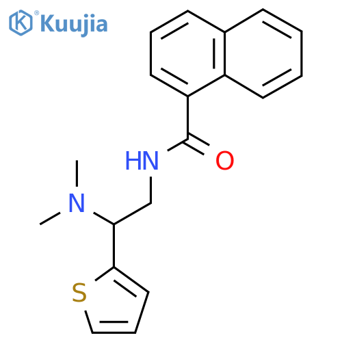 N-[2-(dimethylamino)-2-(thiophen-2-yl)ethyl]naphthalene-1-carboxamide structure