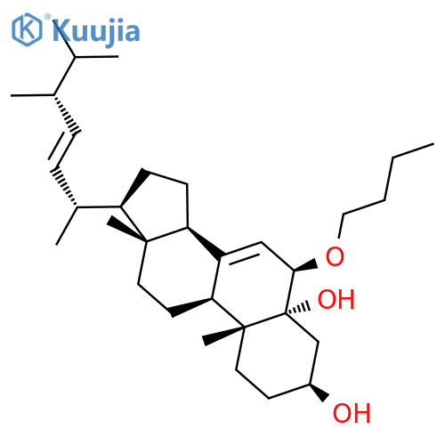 Ergosta-7,22-diene-3,5-diol, 6-butoxy-, (3b,5a,6b,22E)- structure
