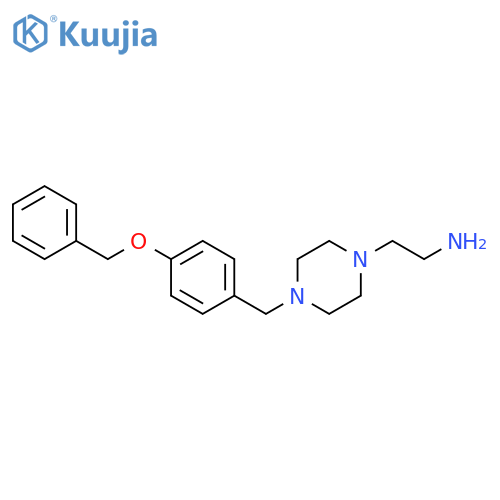 1-Piperazineethanamine, N-[[4-(phenylmethoxy)phenyl]methyl]- structure