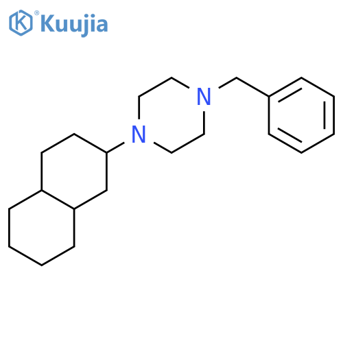 Piperazine, 1-(decahydro-2-naphthalenyl)-4-(phenylmethyl)- structure