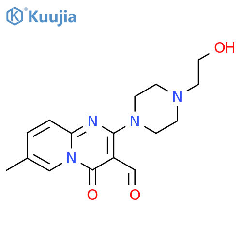 2-[4-(2-hydroxyethyl)piperazin-1-yl]-7-methyl-4-oxo-4H-pyrido[1,2-a]pyrimidine-3-carbaldehyde structure