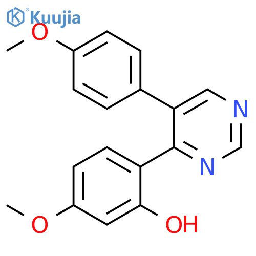 5-methoxy-2-5-(4-methoxyphenyl)pyrimidin-4-ylphenol structure