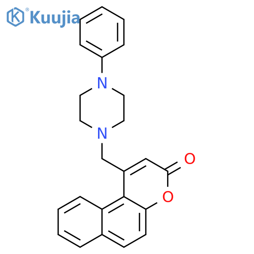 1-(4-phenylpiperazin-1-yl)methyl-3H-benzofchromen-3-one structure