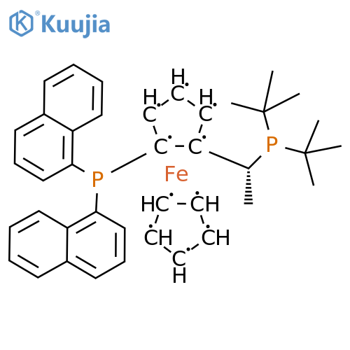 (R)-1-{(S)-2-[DI(1-NAPHTHYL)PHOSPHINO]FERROCENYL}ETHYLDI-TERT.-BUTYLPHOSPHINE structure