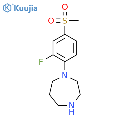 1-2-Fluoro-4-(methylsulfonyl)phenyl-1,4-diazepane structure