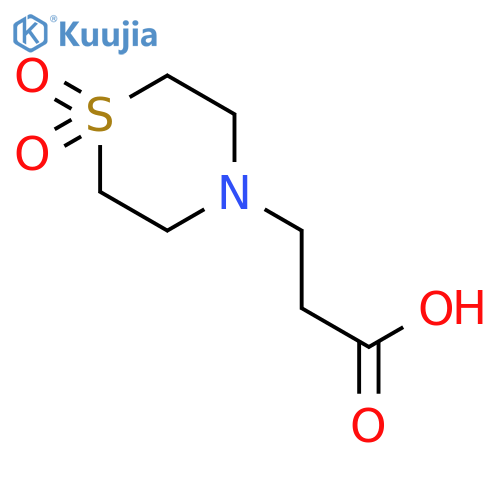 4-Thiomorpholinepropanoicacid, 1,1-dioxide structure