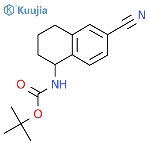 tert-butyl N-(6-cyano-1,2,3,4-tetrahydronaphthalen-1-yl)carbamate structure